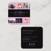 フォトコラージュ&書道モノグラム写真家  スクエア名刺 (正面/裏面)