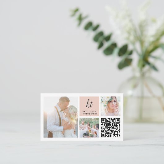 フォトコラージュ&書道モノグラム写真家 名刺 (スタンド正面)