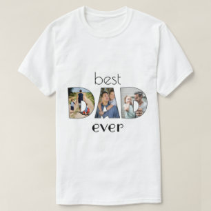 フォトコラージュ – 最高のパパのTシャツ Tシャツ