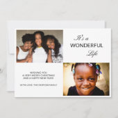 フォトコラージュ、素晴らしい人生のクリスマス シーズンカード (正面)