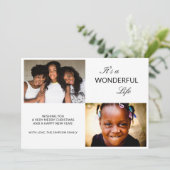 フォトコラージュ、素晴らしい人生のクリスマス シーズンカード (スタンド正面)