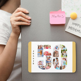 フォトコラージュ(電話番号50 - 50誕生日ニュートラル) マグネット