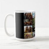 フォトコラージュ – 13写真文字ブロック白黒 コーヒーマグカップ (左)