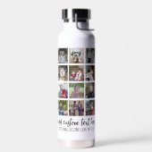 フォトコラージュ – 28枚の写真をパターングリッド全体に表示 ウォーターボトル (左面)