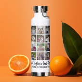 フォトコラージュ – 28枚の写真をパターングリッド全体に表示 ウォーターボトル