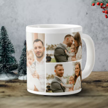 フォトコラージュ – 4枚の写真カスタム文字白黒