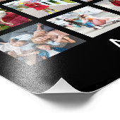 フォトコラージュ 45枚の写真 個人用 ブラック フォトプリント (角)