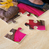 フォトコラージュ – 5写真グリーンパーソナライズされたママ ジグソーパズル (側面)