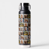 フォトコラージュ – 6枚の写真をパターングリッド全体 ウォーターボトル (正面)