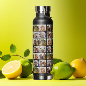 フォトコラージュ – 6枚の写真をパターングリッド全体 ウォーターボトル