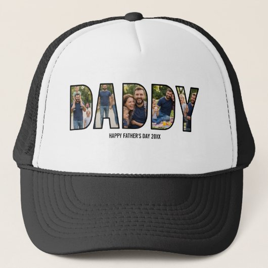 フォトコラージュ DADDY 写真カットアウト 父の日 キャップ (正面)