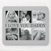 フォトコラージュ「I LOVE YOU DADDY」 マウスパッド (正面)