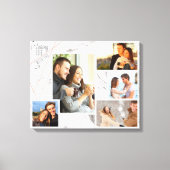 フォトコラージュ – Loving Life with You - Gray Marble キャンバスプリント (正面)