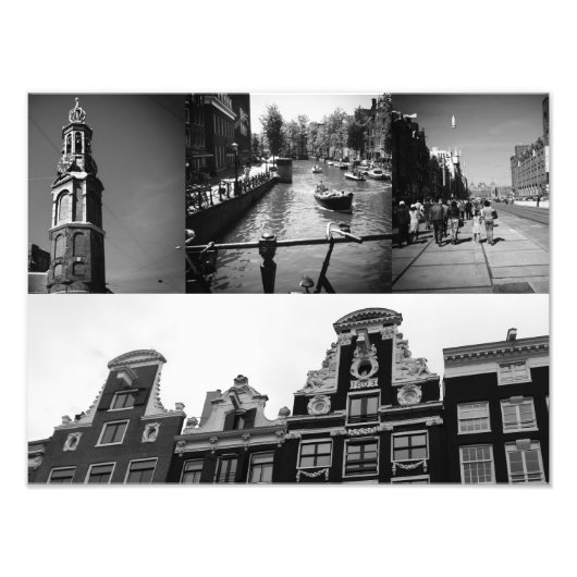 フォトコラージュAmsterdam 2 （白黒） フォトプリント (正面)