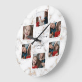 フォトコラージュAuntyファミモダンリエレガントー6 ラージ壁時計 (傾斜)