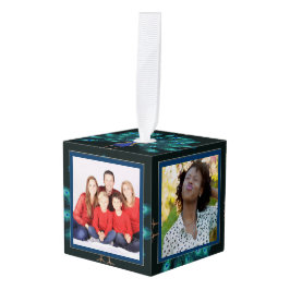 フォトコラージュCUBEクリスマスオーナメントピーコック2 キューブオーナメント