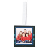 フォトコラージュCUBEクリスマスオーナメントピーコック2 キューブオーナメント (正面)