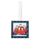 フォトコラージュCUBEクリスマスオーナメントピーコック キューブオーナメント (正面)