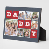 フォトコラージュDADDYをブロック |赤い青 フォトプラーク (側面)