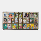 フォトコラージュDk素朴ウッドパーソナライズされた25 Pic デスクマット (正面)