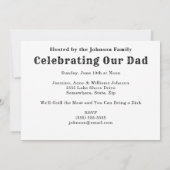 フォトコラージュHappy Faters Dayクックアウトパーティー 招待状 (裏面)