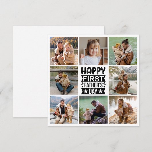 フォトコラージュHappy First Father's Day シーズンカード (正面/裏面)