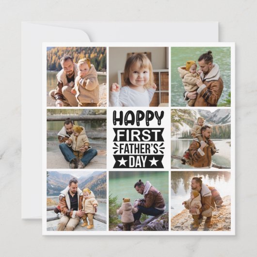 フォトコラージュHappy First Father's Day シーズンカード (正面)