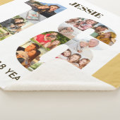 フォトコラージュinナンバー18ニュートラル18誕生日 シェルパブランケット (3/4)