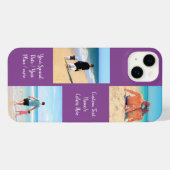 フォトコラージュiPhoneケースカスタム文字名 iPhoneケース (裏面横)