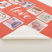 フォトコラージュLOVEをテーマユニークパーソナライズされた シェルパブランケット (3/4)