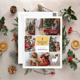 フォトコラージュMerry Christmasのグリーティング5枚 シーズンポストカード