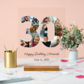 フォトコラージュNumber 30 - 30th Birthday アクリルサイン (ウェディング)