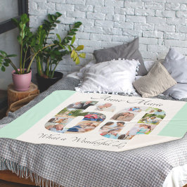 フォトコラージュNumber 60シェイプミント60誕生日 シェルパブランケット