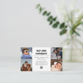 フォトコラージュQRコードプロフェッショナル写真家 名刺 (スタンド正面)