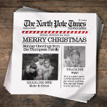 フォトコラージュSanta Newspaper おもしろい Christmas スタンダードカクテルナプキン<br><div class="desc">余分読なすべてについて。北極タイムズは、北極からの最新のニュース記事を持って素晴らし、このかわいいとおもしろいの方法で皆さんにメリークリスマスとハッピーホリデーの挨拶を送る。このデザインを使用すると、グリーティングカードに多くを追加できる。卒業生、新お気に入りの家、新生児、新しい仕事、ペットストーリーなど予測できなの特別なイベントを追加できる。このカード素晴らしは、洞察力のあるグリーティングカードを送るのが好きな人のためのカードだ。このおもしろいと新聞印刷されたあいさつ書カードを使ってあいさつを送信する方法とお洒落、非常に多くのことがある。</div>