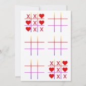 フォトコラージュTic Tac Toe Hugsキスファーザーズカード 招待状 (裏面)