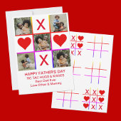 フォトコラージュTic Tac Toe Hugsキスファーザーズカード 招待状