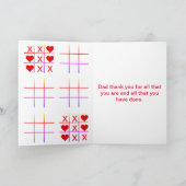 フォトコラージュTic Tac Toe Hugsキスファーザーデー カード (内部)