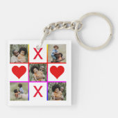 フォトコラージュTic Tac Toe Hugsキスファーザーデー キーホルダー (裏面)