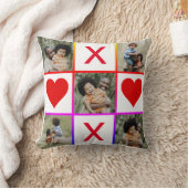 フォトコラージュTic Tac Toe Hugsキスファーザーデー クッション (ブランケット)