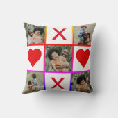 フォトコラージュTic Tac Toe Hugsキスファーザーデー クッション (裏面)