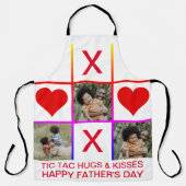 フォトコラージュTic Tac Toe Hugsキスファーザーロング エプロン (正面)