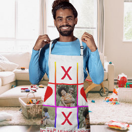 フォトコラージュTic Tac Toe Hugsキスファーザーロング エプロン
