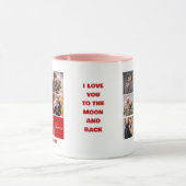 フォトコラージョパーソナライズされたンのメッセージと名前の変更 マグカップ (中央)