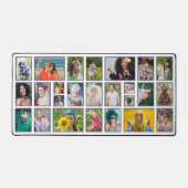 フォトコラージョモダンン白パーソナライズされた25枚 デスクマット (正面)