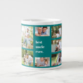 フォトコラージョ最高のンアンクルエバーティール(緑がかった色)とホワイト ジャンボコーヒーマグカップ (正面)