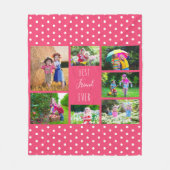 フォトコラージョ最高のンフレンドEver Bright Pink フリースブランケット (正面)