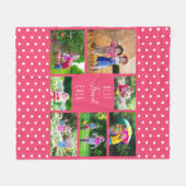 フォトコラージョ最高のンフレンドEver Bright Pink フリースブランケット (正面(横))