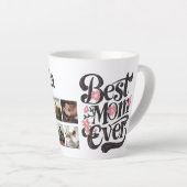 フォトコラージョ最高のンMom Everスクリプトレトロ母 カフェラテマグ (右アングル)
