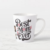 フォトコラージョ最高のンMom Everスクリプトレトロ母 カフェラテマグ (右)